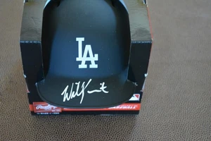 Will Smith Los Angeles Dodgers Autographed Matte Black Mini Helmet MLB Authentic - Picture 1 of 3