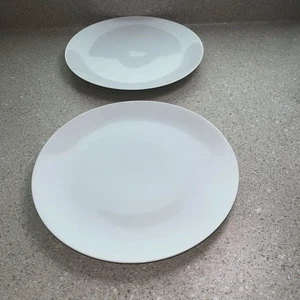 H728~ Set of 2 Arzberg White DINNER PLATES Germany Solid White 10" - Picture 1 of 6