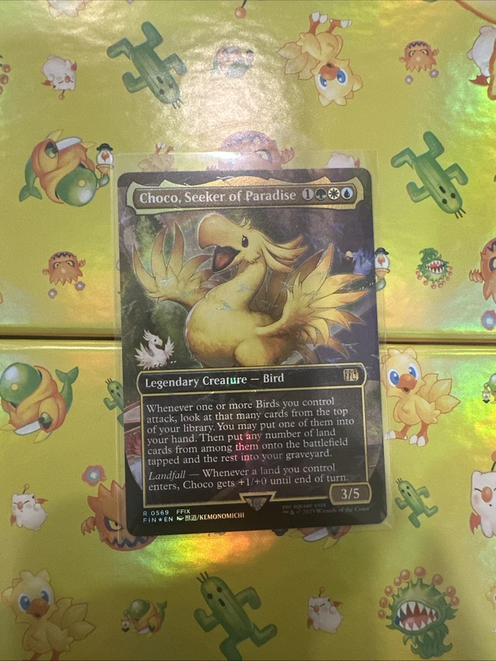 Choco, Seeker of Paradise (Borderless) (Chocobo Track Foil) Final Fantasy Foil - Image 1 of 2