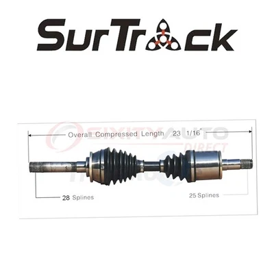 SurTrack CV Axle Shaft for 1987-1989 Dodge Raider 2.6L 3.0L L4 V6 - Constant qx Foto 1 de 4