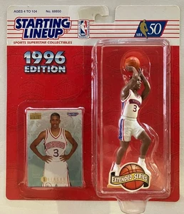 Alineación inicial 1996 Allen Iverson NBA Philadelphia Sixers Serie extendida - Imagen 1 de 5