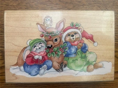 SELLOS DE GOMA SUCEDEN ANIMALES DE NIEVE INVIERNO NAVIDAD envío gratuito a EE. UU. Foto 1 de 2