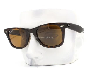 Ray-Ban Wayfarer Classic Sunglasses RB2140 902/57 Tortoise Polarized 50mm w/case - Picture 1 of 10