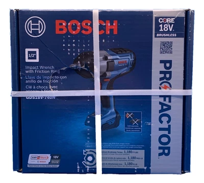 Bosch PROFACTOR GDS18V-740N 18V Cordless 1/2" Impact Wrench with Friction Ring - - Image 1 of 4