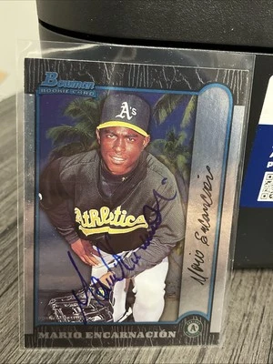 Signed 1999 Bowman Mario Encarnacion 171 International Autographed - Image 1 of 2