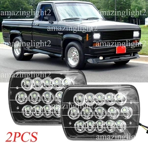 Pair 7X6" LED Headlights Hi/Lo H4 Fit Ford Ranger 1983 1984 1985 1986 1987 1988 - Picture 1 of 13