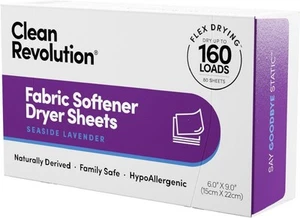 Fabric Softener Dryer Sheets, 960 Sheets, 1920 Loads, Seaside Lavender, Natur... - Picture 1 of 7