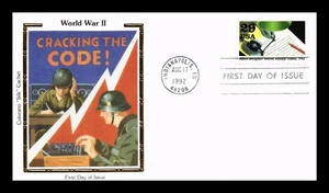 US COVER WWII ALLIES DECIPHER SECRET ENEMY CODES FDC COLORANO SILK CACHET - Picture 1 of 2