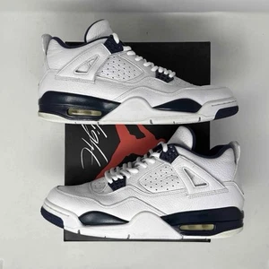 Air Jordan 4 Retro LS Columbia 2015 314254 107 White/Midnight Navy Size 10.5 - Picture 1 of 8