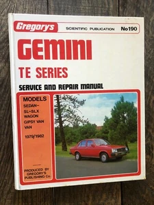 Manual de servicio y reparación Holden Gemini serie TE Gregory's 1979-1982 190 - Imagen 1 de 3