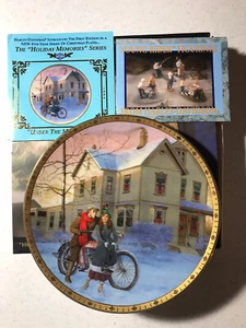 Harley Davidson Christmas Plate - Under The Mistletoe - Limited Edition 1994 - Picture 1 of 3