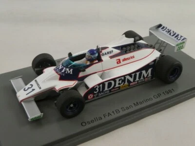 Spark Osella FA19 #31 Miguel Angel Guerra San Marino GP 1981 1/43 S7253 - Immagine 1 di 3