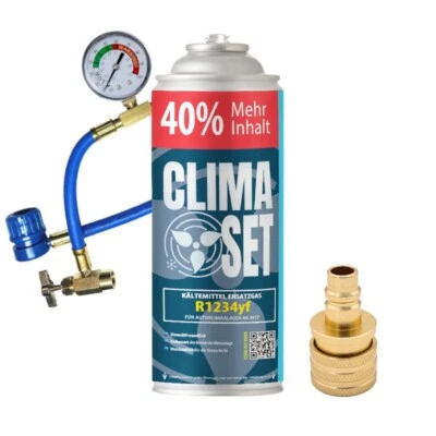 ClimaSet R1234yf Kältemittel Ersatzgas zum Befüllen von Autoklimaanlagen ab 2017 - Bild 1 von 4