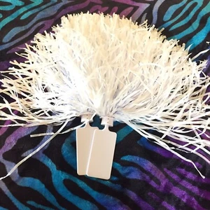 White Pair of Cheerleading POM POMS Parade, Party, Cheer, Performance Squad NEW - Picture 1 of 2