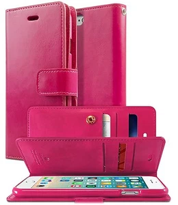 GOOSPERY Mansoor Diary Flip Cover for iPhone 13 12 11 Pro Max XS XR SE Plus Case - Picture 1 of 65