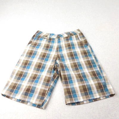 Pantalones Cortos Chinos OTB Para Hombre Talla 30 Marrón Azul Rayas 100% Algodón Cremallera Informales Foto 1 de 4