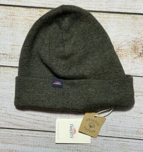 Faherty Beanie Cotton Cashmere Blend Olive Heather One Size NWT - Picture 1 of 3