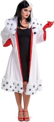 Chaqueta Cruella Abrigo De Lujo Villanos Disney Vestido Elegante Halloween Adulto Disfraz Foto 1 de 2