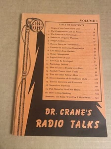 1953 DR. CRANE'S RADIO TALKS Band 1 Pb - Bild 1 von 5