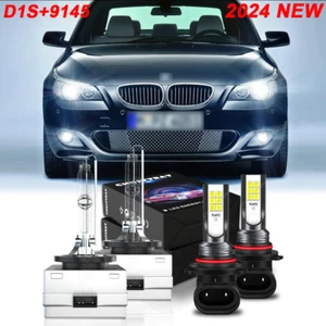 Para BMW 525i 530i 2006-2007 -4 piezas faros LED HI/LO haz y bombillas antiniebla - Imagen 1 de 13