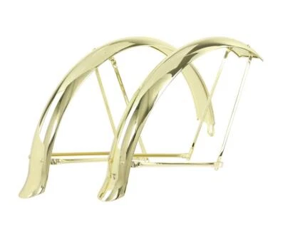 OG LOWRIDER 26" ALL GOLD BICYCLE CRUISER BIKE FENDER SET FLARED DUCKTAIL - Image 1 of 4