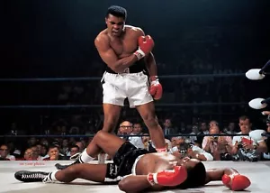 1965 Muhammad Ali vs Sonny Liston FOTO Titel Kampf Boxen Druck 5x7 Bild - Bild 1 von 2