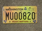 Washington Music Matters License Plate WA MU 00820 Education