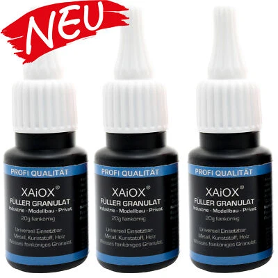 3x XAIOX Füller Granulat für Sekundenkleber Filler Füllstoff Modellbau 20g - Bild 1 von 4