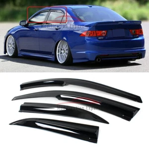 For 2004-2008 Acura TSX JDM Wavy Mugen Smoke Tinted Window Visor Rain Guard Vent - Foto 1 di 5