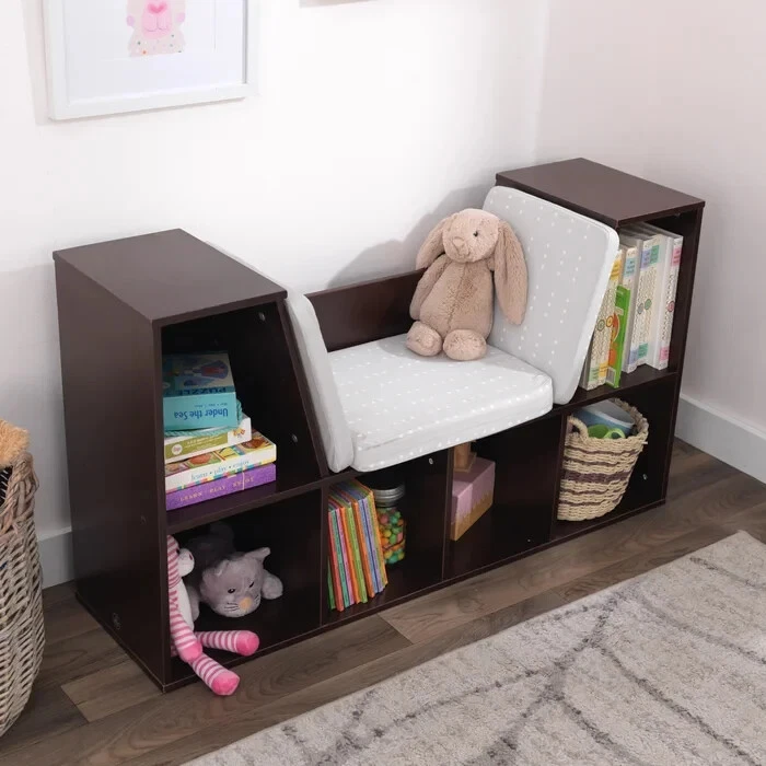 Bookcase with Reading Nook, 6 Shelves - Image 1 of 4