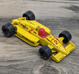 1988 Matchbox Indy 500 Racer #8 Pennzoil Die-Cast Yellow Car 1:55 Scale - Picture 1 of 4