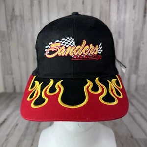 Sanders Racing Hat Cap Adjustable Red Flames - Picture 1 of 9