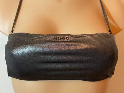 M Hugo Boss HUGO Red Label Women's Heaven Bandeau Top Metallic Grey/Silver NWT - Image 1 of 4