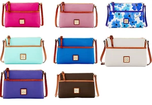 Bolso Bandolera Dooney & Bourke Grano Guijarro Jengibre Pouchette NUEVO - Imagen 1 de 25