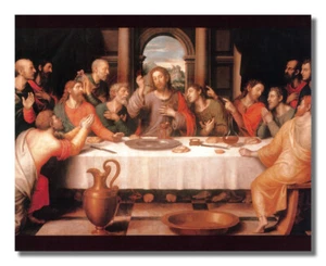 Das letzte Abendmahl Jesus Christus Wandbild Kunstdruck - Bild 1 von 1
