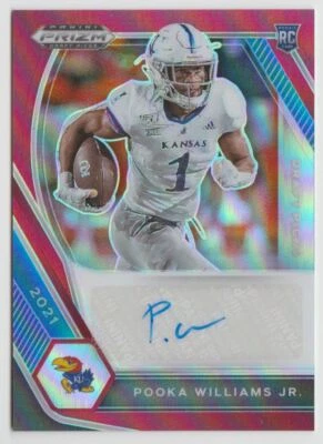 Pooka Williams Jr. 2021 Panini Prizm Draft Picks Red RC Autograph Auto 150/199 - Image 1 of 2