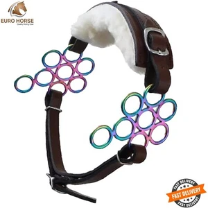 Euro Horse Rainbow Multi-Color Hackamore Gebiss weniger verstellbar Pferd Braut Gebisse - Bild 1 von 2