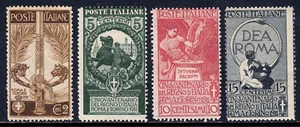 ITALY — SCOTT 119-122 — 1911 50TH ANNIV. KINGDOM OF ITALY — MH — SCV $123 - Picture 1 of 2