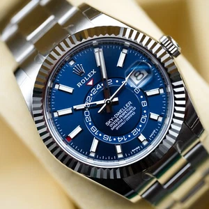 Rolex Sky-Dweller Blue Dial White Gold SS 42mm 326934 - New - Full Set - Picture 1 of 14