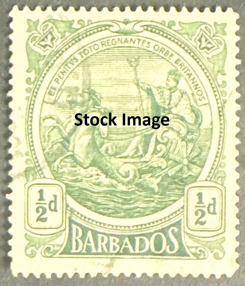 Barbados SN BB128 - 1/2d Usado Al Por Mayor - Sello de la Colonia (Juego de 10) Foto 1 de 1