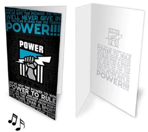 Port Adelaide Power Official AFL Novelty Musical Excerpt of Song Greeting Card - Picture 1 of 1