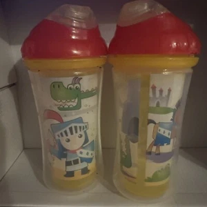 Nuby Sippy  Cups  Set Of Two No spill Toddler Cups - Picture 1 of 4