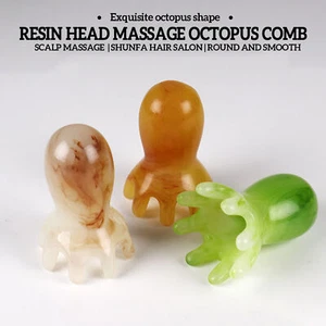 Portable Resin Octopus Massage Comb Head Massager Scalp Massage Gua Sha Tool AU - Picture 1 of 15