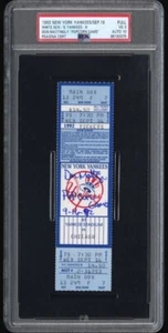 Don Mattingly Signed 1992 Sep 16 Popcorn Game Ticket Certified PSA 3 DNA Auto 10 - Picture 1 of 5