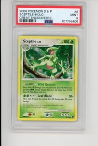 2008 Pokemon Sceptile PSA 9 Great Encounters Diamond & Pearl Holo Mint 8/106 - Picture 1 of 2
