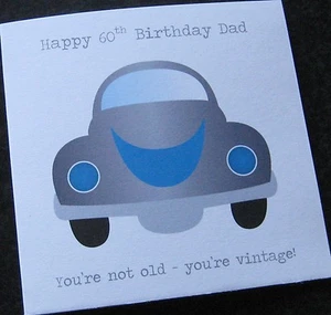 Tarjeta de cumpleaños personalizada papá abuelo tío hermano 60 70 80 75 - Imagen 1 de 1