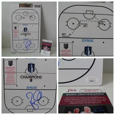 Bruce Cassidy Signed Vegas Golden Knights Coach Board 2023 SC GWG Play JSA COA - Image 1 of 4