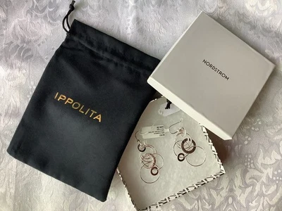 IPPOLITA*SIGNATURE*HAND*HAMMERED*JET*SET*DROP*EARRINGS*IN*STERLING*SILVER*SIGNED - Image 1 of 4