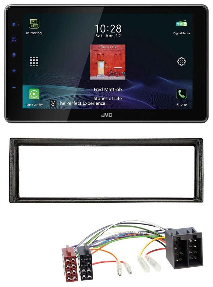 JVC DAB MP3 Bluetooth USB Autoradio für VW Golf 2 83-92 Jetta II 84-92 T4 90-03 - Bild 1 von 4