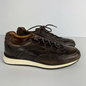 Massimo Dutti Brown Leather Trainer Shoes Mens Eu 39 - Picture 1 of 13